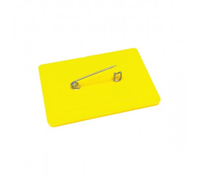 Заготовка для пластикового бейджа-значка, 43х57 мм, желтая №1