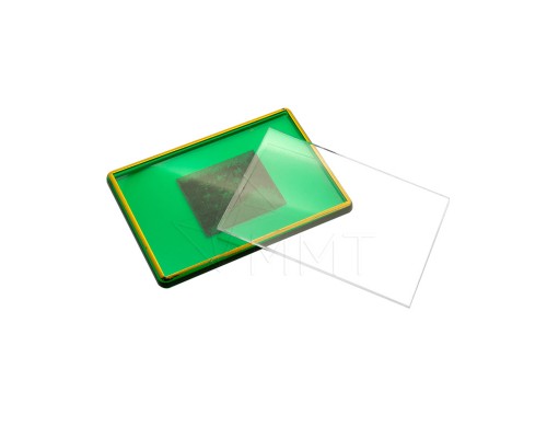 Акриловый магнит 55х80 зеленый с позолотой