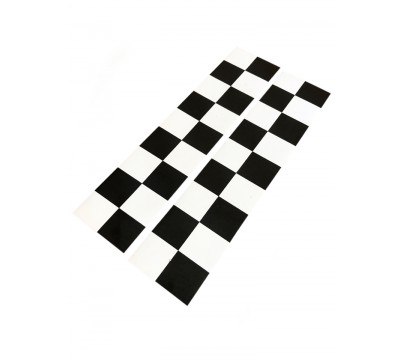 Фото Магнитная наклейка, молдинг для такси на магните, комплект 2 полосы (6х27 см), цвет белый+черный 