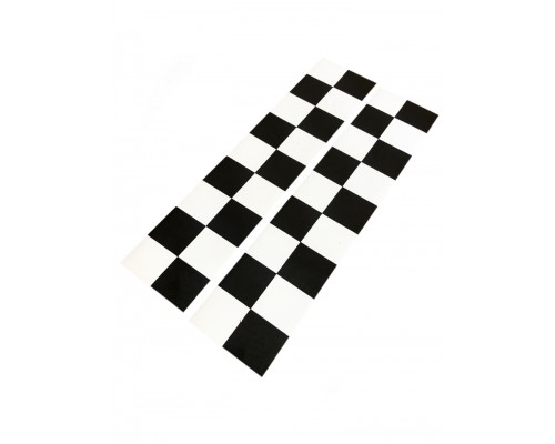 Магнитная наклейка, молдинг для такси на магните, комплект 2 полосы (6х27 см), цвет белый+черный