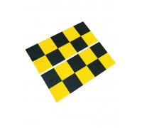 Магнитная наклейка, молдинг для такси на магните, комплект 2 полосы (7х17,5 см), цвет желтый+черный