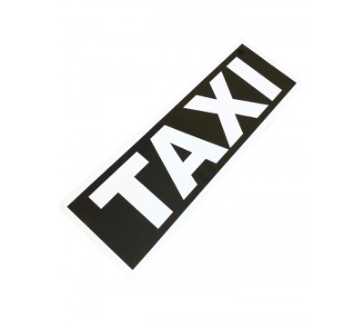 Фото Магнитная наклейка, молдинг для такси на магните, комплект 1 - полоса (20х60 см), цвет белый+черный 