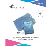 Пакет Zip Lock, синий металлик, 6х7 см, 100 мкм 50 шт