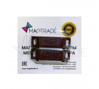 Мебельный магнит Magtrade 60х15 мм, коричневый, комплект - 2 шт.