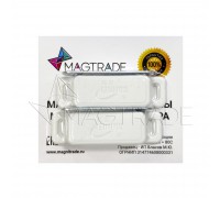 Мебельный магнит 72х20 мм, белый, комплект - 2 шт, Magtrade