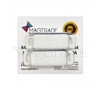 Фото Мебельный магнит Magtrade 72х20 мм, белый, комплект - 2 шт, 