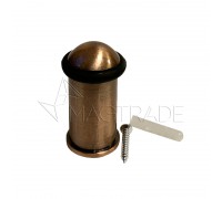 Дверной ограничитель напольный (стоппер/упор), высота 57 мм, крепежи в комплекте, цвет медь, 1шт