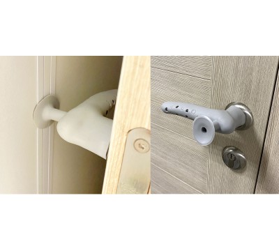Силиконовый стоппер для двери, ограничитель двери (насадка на ручку), цвет серый №3
