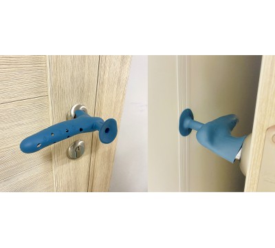 Силиконовый стоппер для двери, ограничитель двери (насадка на ручку), цвет сине-зеленый №3