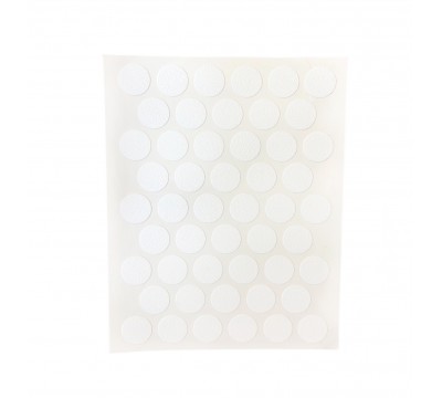 Фото Заглушка самоклеящаяся для мебели 14мм (мебельные наклейки декоративные), упаковка 50 шт. цвет белый 
