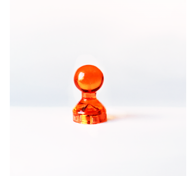 Неодимовый прозрачный магнит для магнитной доски Пешка Magtrade 15х21 мм, оранжевый, 20 шт. №2