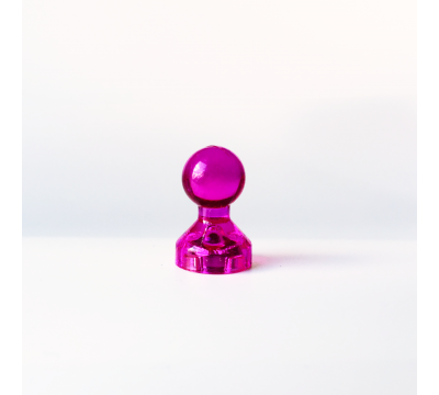 Неодимовый прозрачный магнит для магнитной доски Пешка Magtrade 15х21 мм, розовый, 10 шт. №3