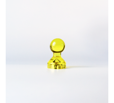 Неодимовый прозрачный магнит для магнитной доски Пешка Magtrade 15х21 мм, желтый, 20 шт. №2
