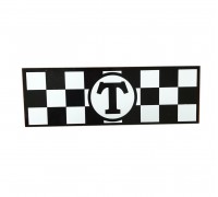 Магнитная наклейка, молдинг для такси на магните, комплект 2 полосы (10х30 см), цвет белый+черный