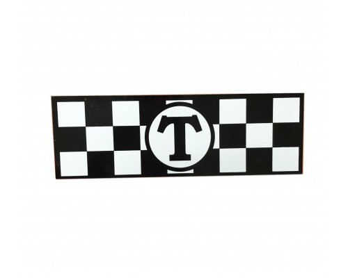 Магнитная наклейка, молдинг для такси на магните, комплект 2 полосы (10х30 см), цвет белый+черный