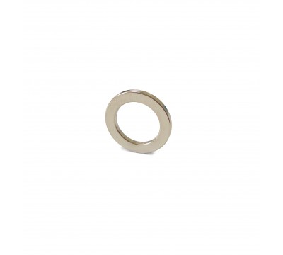 Фото Неодимовый магнит  17х13х2 мм, N38 никель, кольцо 