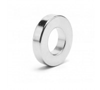 Неодимовый магнит 10х6x2 мм, N38 никель, кольцо