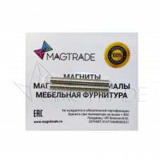 Неодимовый магнит диск 6х1 мм, комплект 100 шт, Magtrade