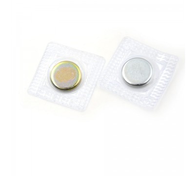 Фото Магнитная кнопка застежка для потайного вшивания 15х3 мм в ПВХ корпусе, 1 пара 