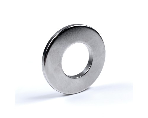 Неодимовый магнит 50х30x5 мм, N38 никель, кольцо