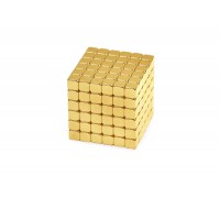 Антистресс игрушка/Неокуб Neocube Куб из магнитных кубиков Тетракуб TetraCube 5 мм"Неокуб", золотой, 216 элементов
