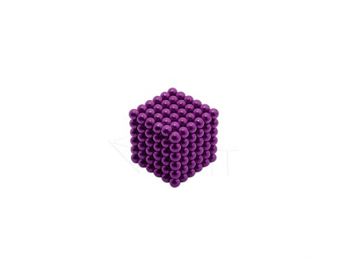 Неокуб из 216 магнитных шариков 5 мм (фиолетовый), игрушка антистресс