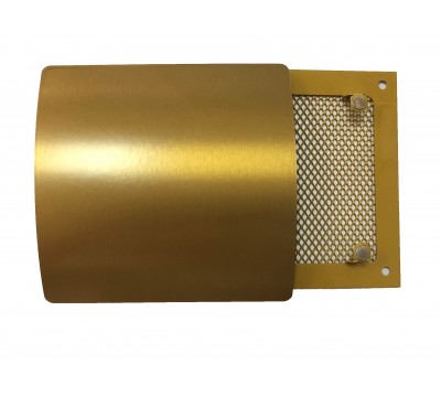 Вентиляционная решетка РД 140 нержавеющая сталь, шлифованное золото. №3