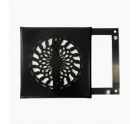 Вентиляционная решетка металлическая  РП 150 Астра, цвет чёрный.