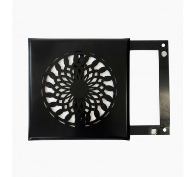 Фото Вентиляционная решетка металлическая  РП 150 Астра, цвет чёрный. 