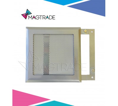 Вентиляционная решетка металлическая РП 150 Сетка, цвет хром №2