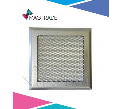 Фото Вентиляционная решетка металлическая РП 150 Сетка, цвет хром 