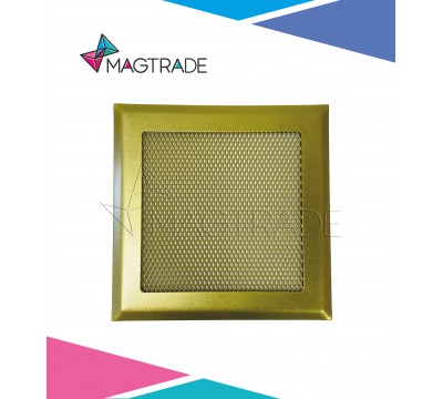 Фото Вентиляционная решетка металлическая РП 150 Сетка, цвет золото 