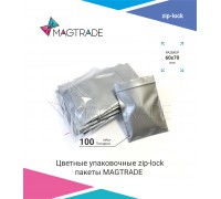 Пакет Zip Lock, серебристый, 6х7 см, 100 мкм 50 шт