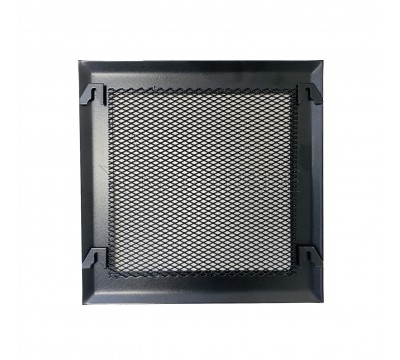Вентиляционная решетка металлическая съемная 150х150 мм, черная №3