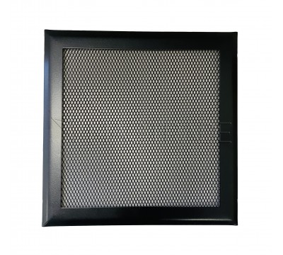 Фото Вентиляционная решетка металлическая РП 200 Сетка, цвет чёрный матовый. 