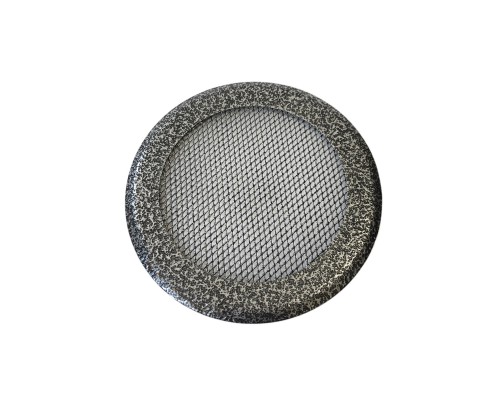 Вентиляционная решетка металлическая КП 100 сетка, антик чёрное серебро