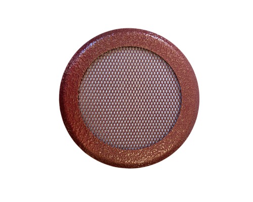 Вентиляционная решетка на магнитах КП 100 сетка, антик красное золото