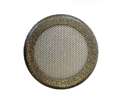 Фото Вентиляционная решетка металлическая КП 100 сетка, антик бронза  