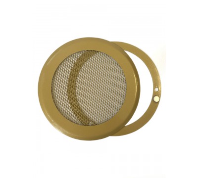 Вентиляционная решетка металлическая КП 100 сетка, золото №1