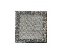 Вентиляционная решетка на магнитах РП 150 Сетка, цвет антик чёрное серебро