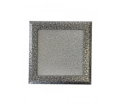 Фото Вентиляционная решетка металлическая РП 150 Сетка, цвет антик чёрное серебро 