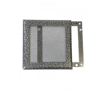 Вентиляционная решетка металлическая РП 150 Сетка, цвет антик чёрное серебро №2