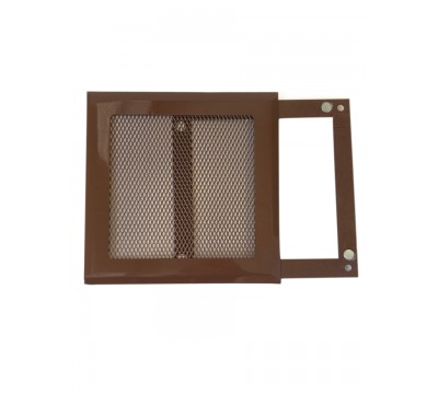Вентиляционная решетка металлическая РП 150 Сетка, цвет коричневый. №3