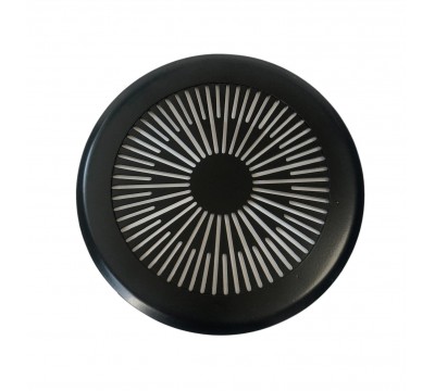 Фото Вентиляционная решетка металлическая КП 100 лепесток, чёрный 