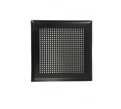 Фото Вентиляционная решетка металлическая РП 150 квадрат, цвет чёрный 