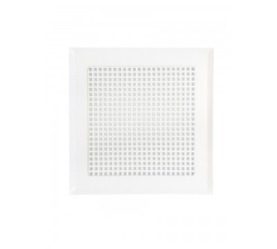 Фото Вентиляционная решетка металлическая РП 150 Квадрат, цвет белый. 