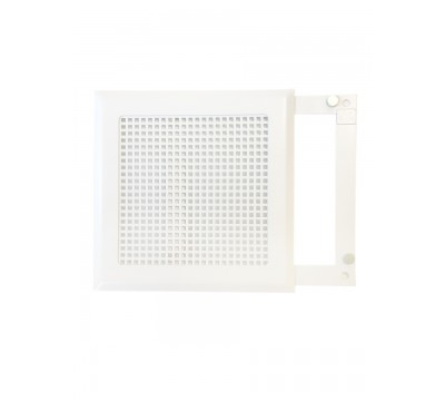 Вентиляционная решетка металлическая РП 150 Квадрат, цвет белый. №2