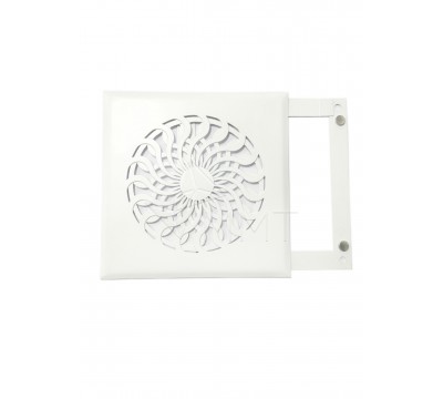 Вентиляционная решетка металлическая  РП 150 Астра, цвет белый. №2
