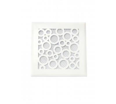 Фото Вентиляционная решетка металлическая РП 150 Кольцо, цвет белый. 