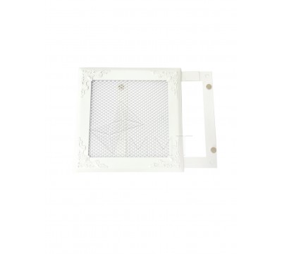 Вентиляционная решетка металлическая РП 150 Люкс, цвет белый. №1
